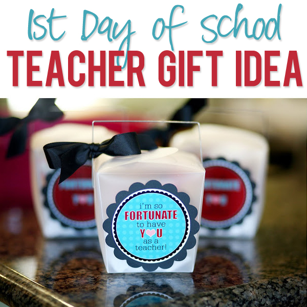 1st day of school teacher gift idea