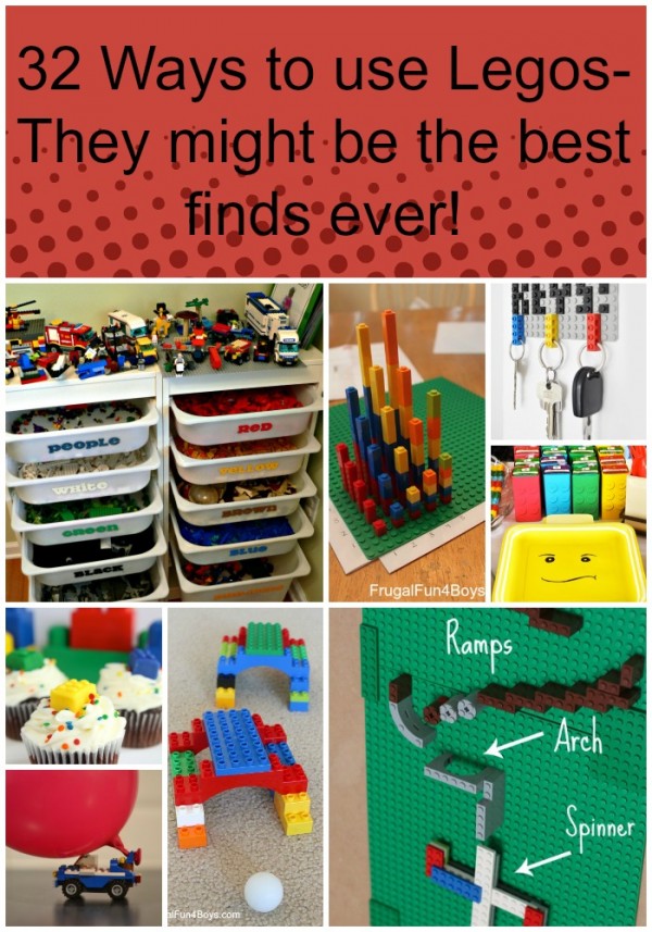 32 Ways to use Legos - they might be the best finds ever pin