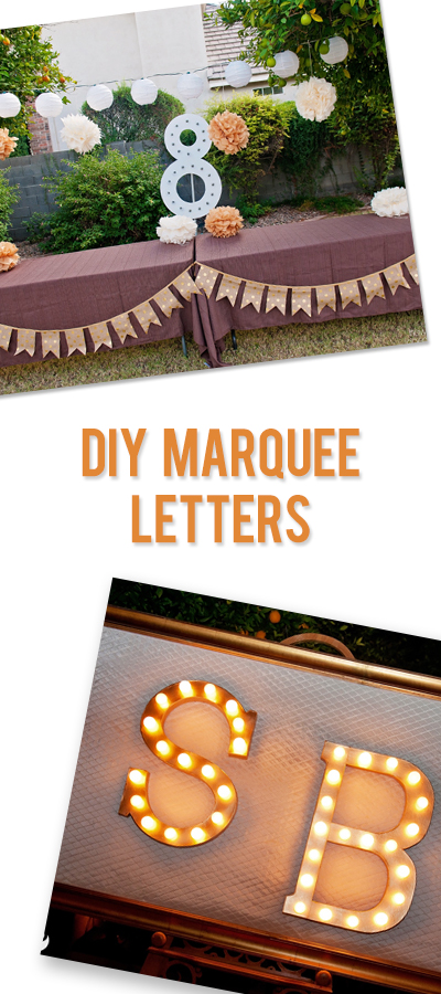 DIY Marquee letters