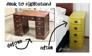 desk to nightstand tutorial