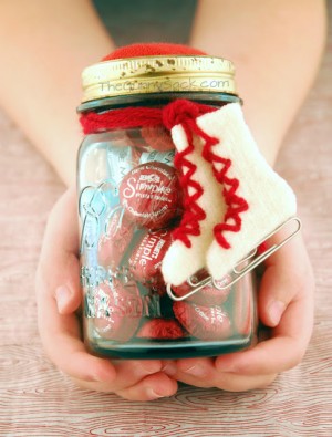 Hand Held Ice Skating Date In A Jar