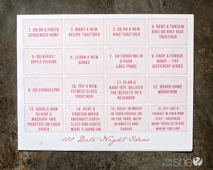 Exclusive FREE Printables: 100 Date Night Ideas Under $30!