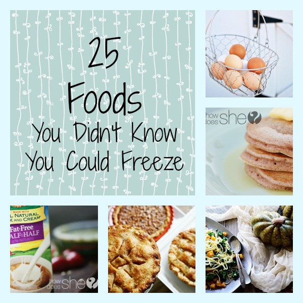 foods you didn't know you could freeze collage