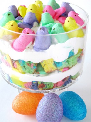 rainbow peep trifle