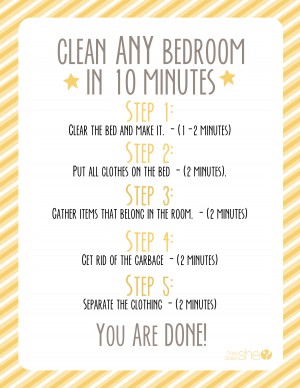 clean any room in 10 minutes