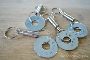 Fathers Day Stamped Washer Keychain 006