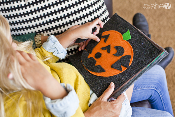 pumpkin on fall quiet book