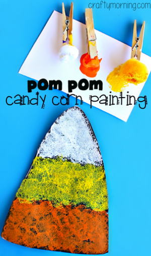 Pom Pom Dessin Candy Corn Craft pour les enfants