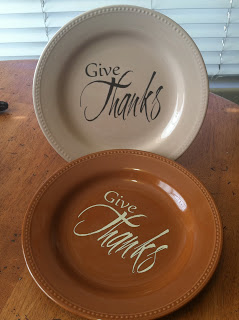 Give Thanks Plates $4.00