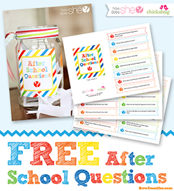 Free printable after school questions