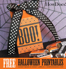 FREE printable Halloween treat bags & candy wrappers