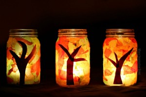 fall-tree-mason-jar-luminaries-craft-for-kids