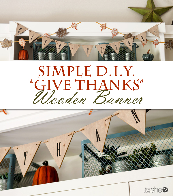 simple diy give thanks wood banner
