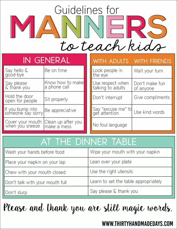 teach good manners