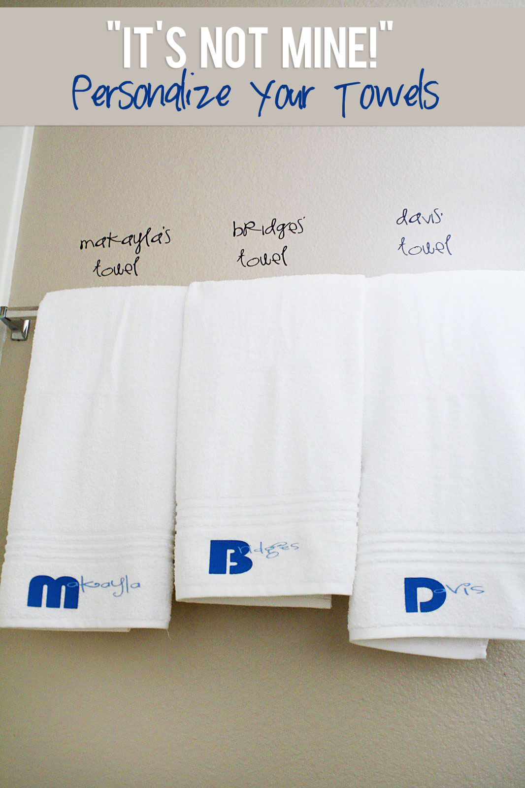 embroidered kids towels