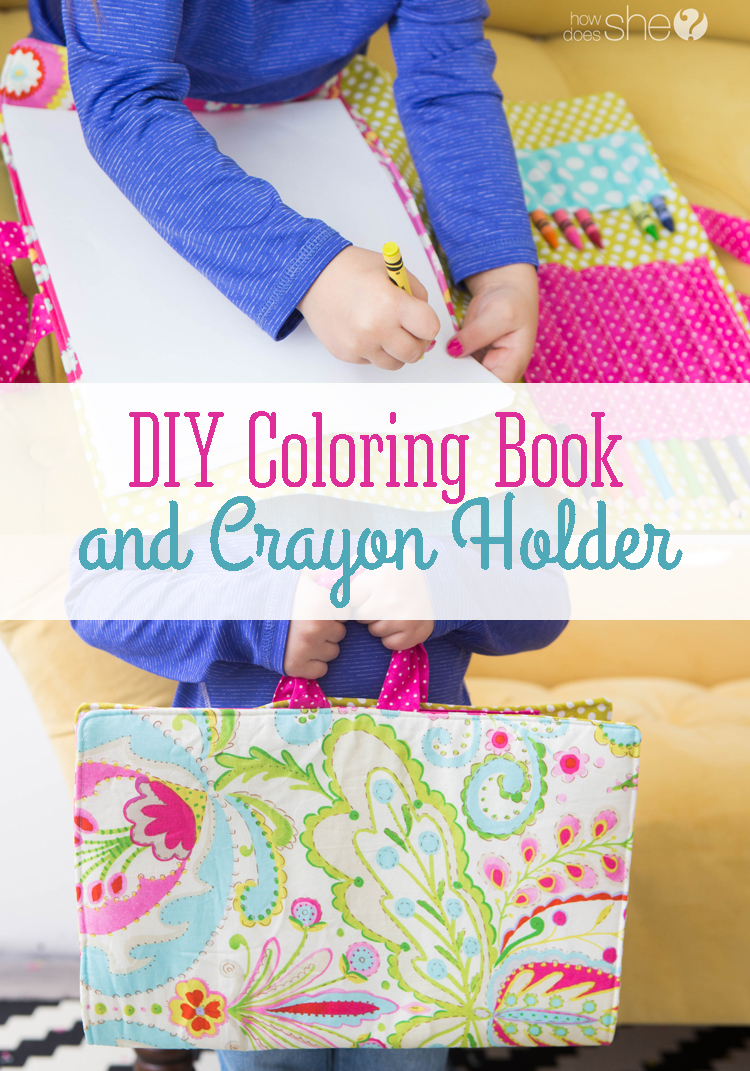 DIY Coloring Book and Crayon Holder