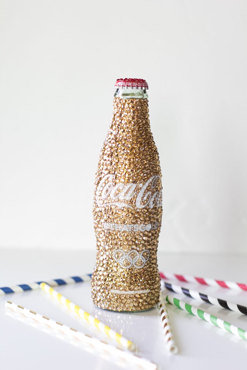 Gold Coke bottle crystal