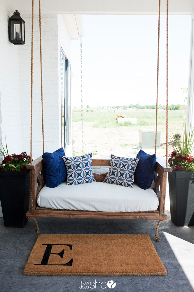 Beautiful Diy Farm Inspired Porch Swing How Does She