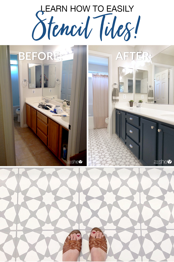 Tips to Stencil Tile Floors in your Bathroom