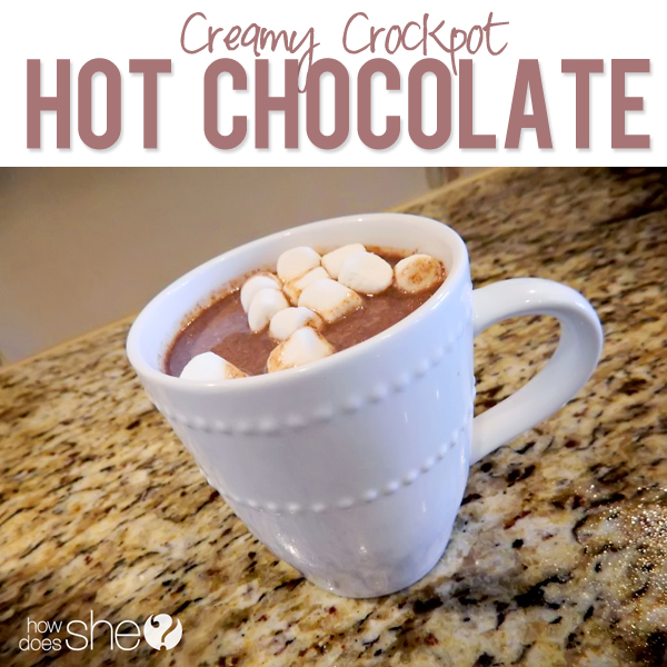 Creamy crockpot hot chocolate
