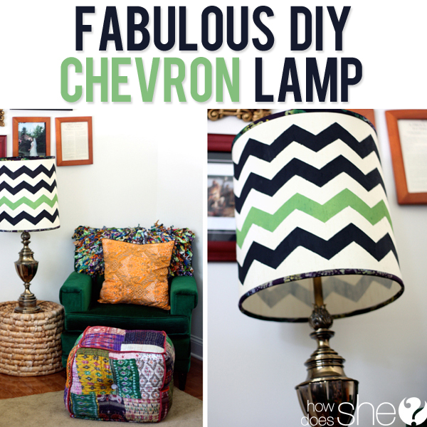 Fabulous DIY Chevron Lamp Tutorial