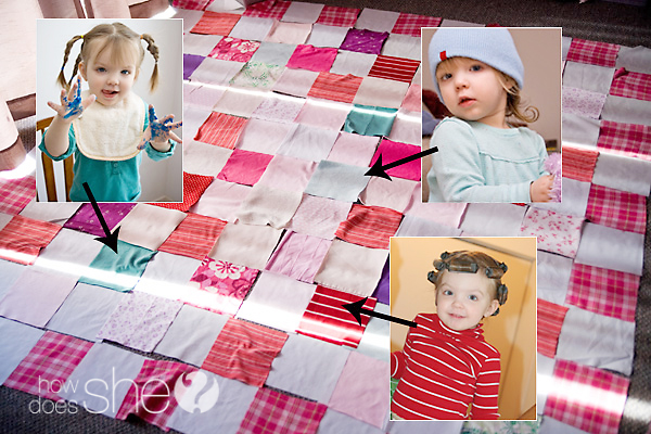 Make a Memory Quilt  from  Old Clothes