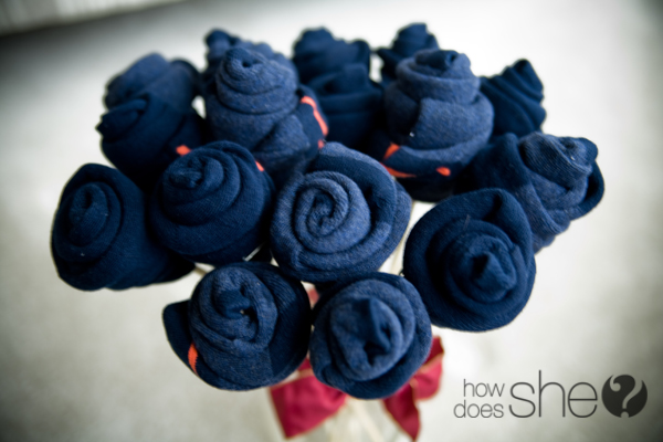 Make a sock bouquet