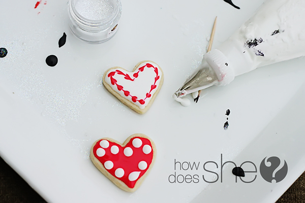 marbled heart cookies