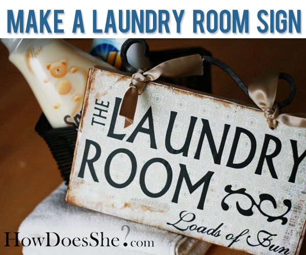 Make a Laundry Room Sign