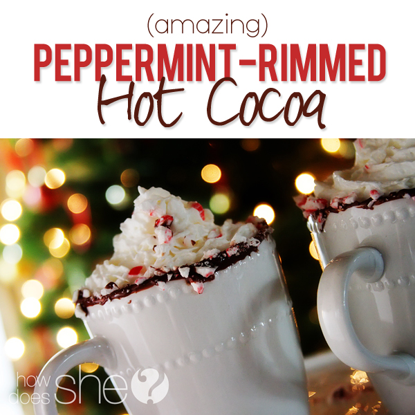 Peppermint-Rimmed Hot Cocoa