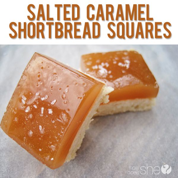 Salted Caramel shortbread Squares