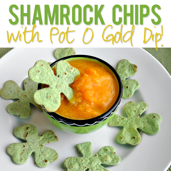 Shamrock Chips with Pot O Gold Dip