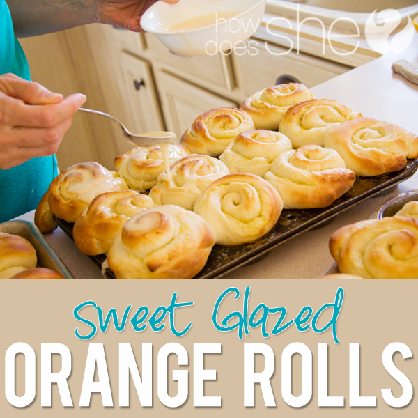 Sweet Glazed Orange Rolls