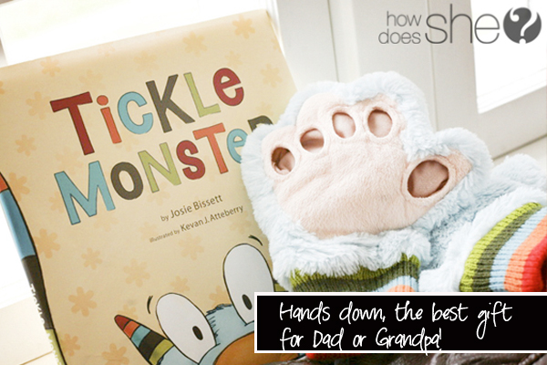 tickle monster book and hands