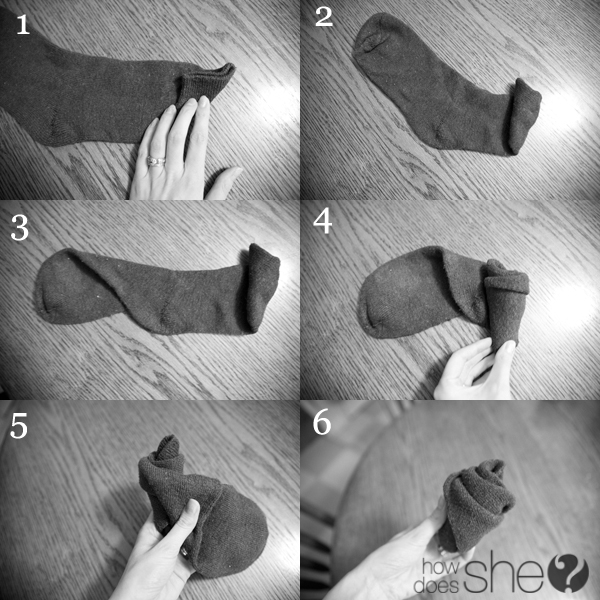 Make a sock bouquet