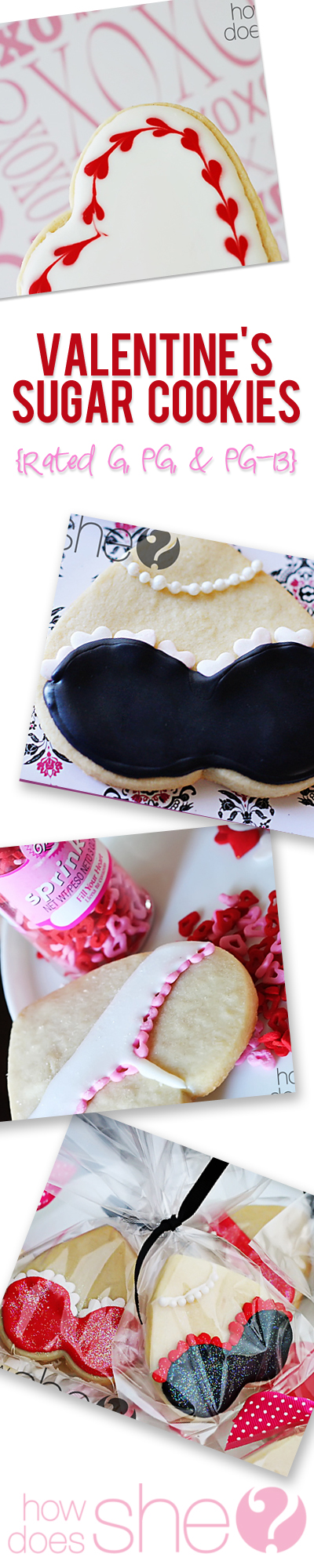 Valentines Sugar Cookies and lingerie cookies