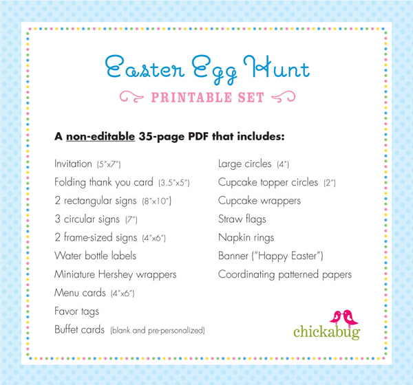 Printable easter egg hunt kit